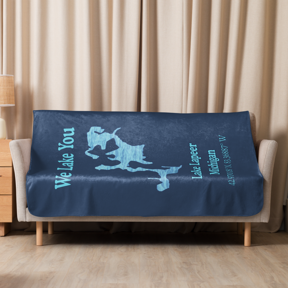 Lake Lapeer Sherpa Blanket