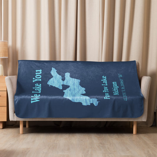 Paw Paw Lake Sherpa Blanket