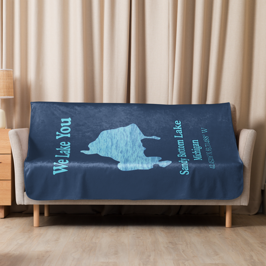 Sandy Bottom Lake Sherpa Blanket