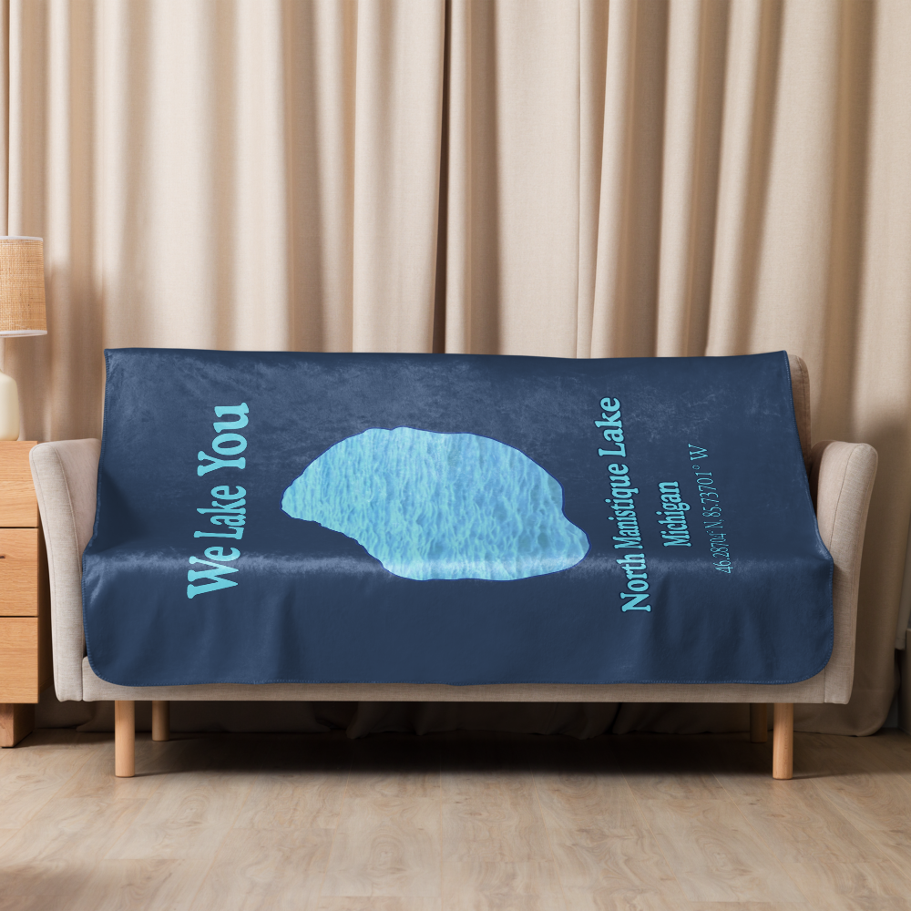 North Manistique Lake Sherpa Blanket