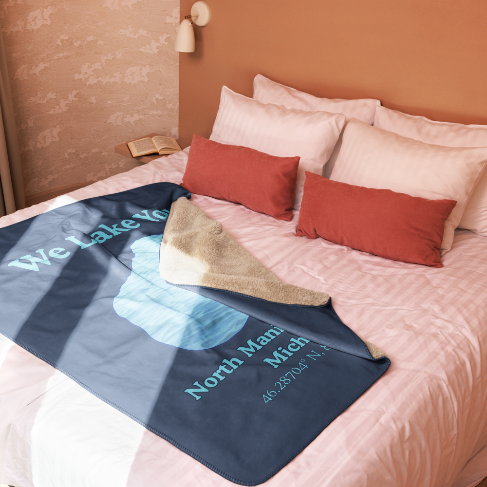 North Manistique Lake Sherpa Blanket