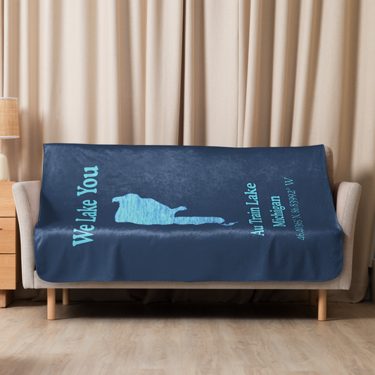 Au Train Lake Sherpa Blanket