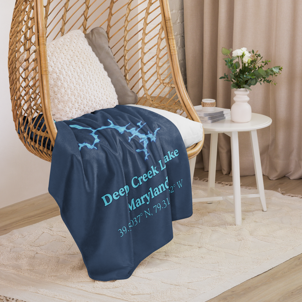 Deep Creek Lake Sherpa Blanket