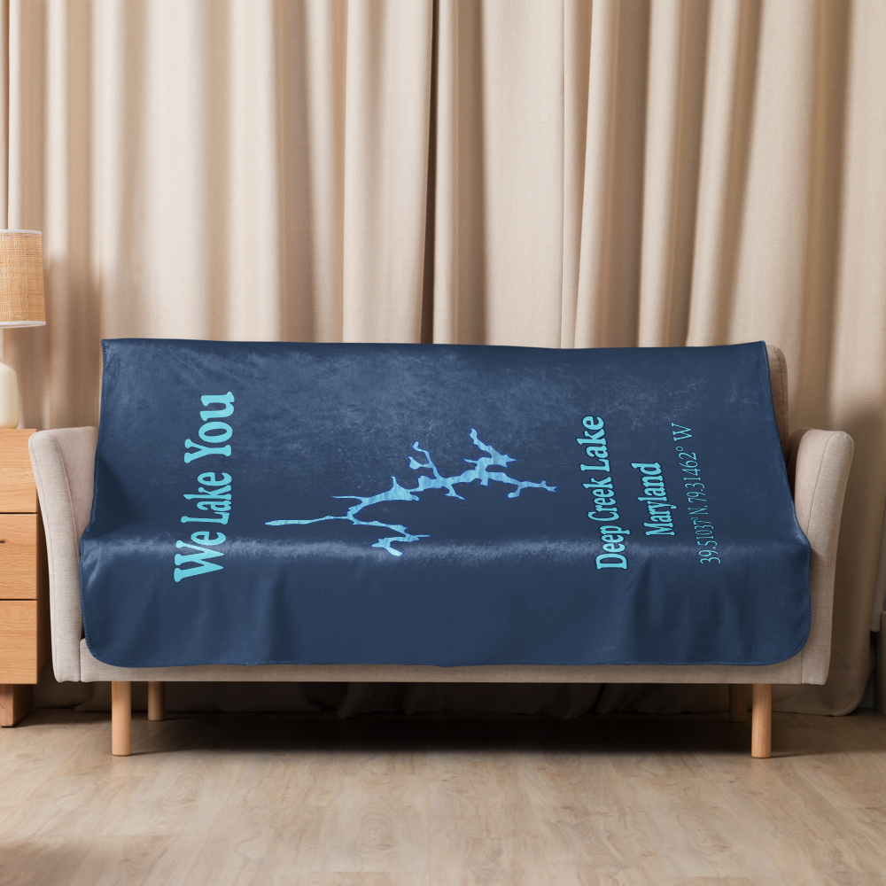 Deep Creek Lake Sherpa Blanket