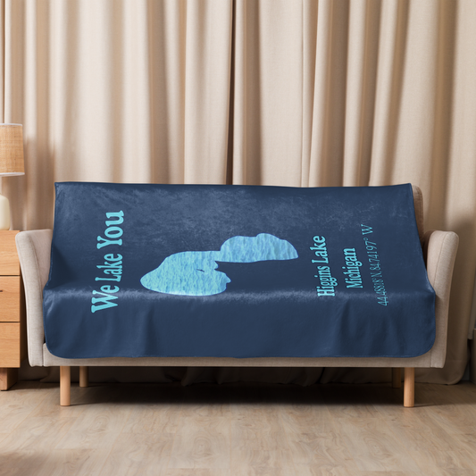 Higgins Lake Sherpa Blanket