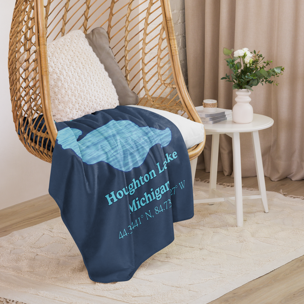 Houghton Lake Sherpa Blanket