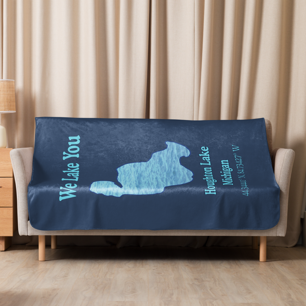 Houghton Lake Sherpa Blanket
