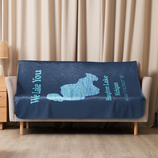 Houghton Lake Sherpa Blanket