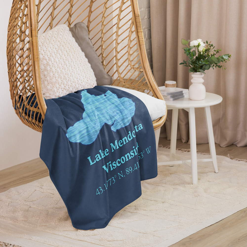 Lake Mendota Sherpa Blanket