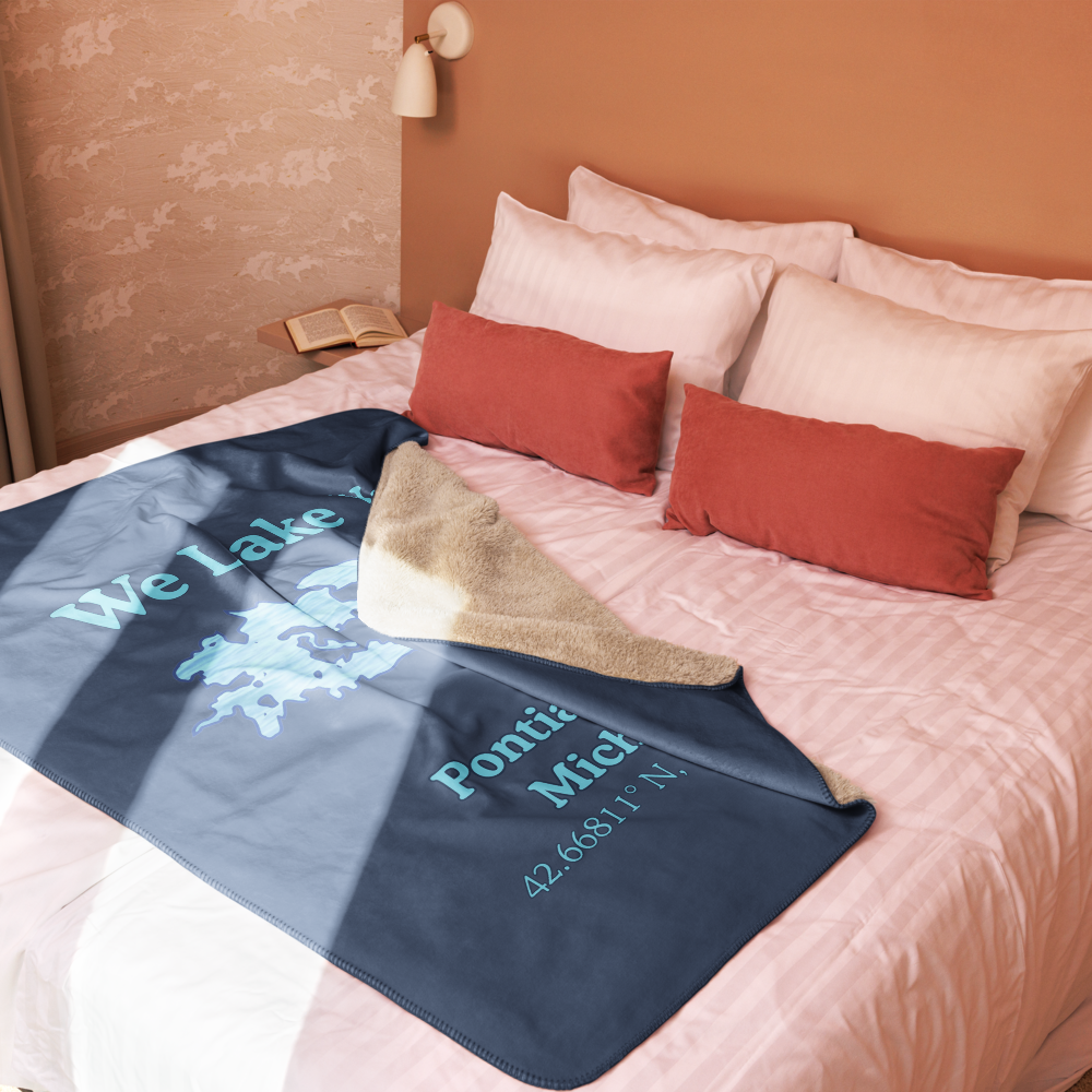Sherpa blanket with Pontiac Lake