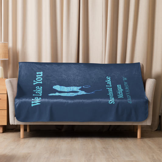 Shavehead Lake Sherpa Blanket