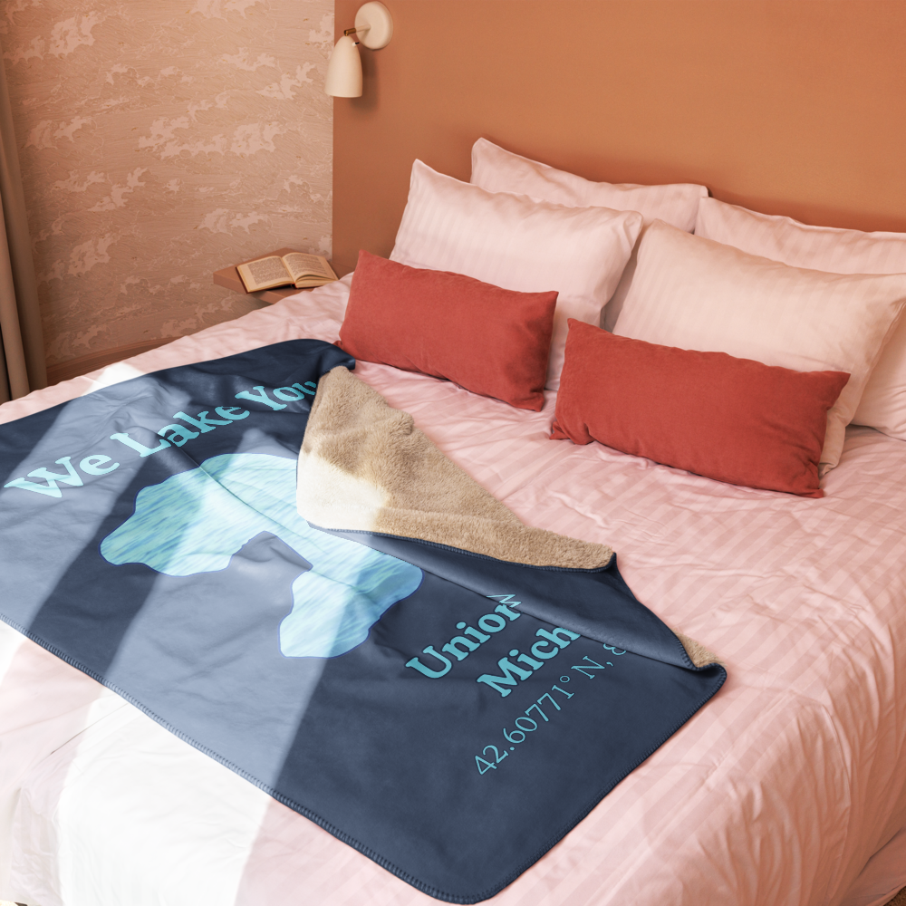 Sherpa blanket with Union Lake