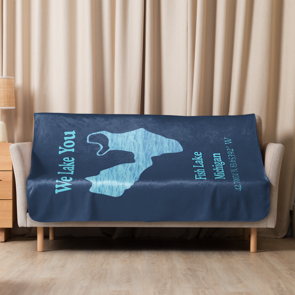 Fish Lake Sherpa Blanket