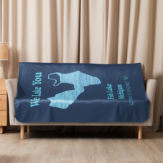 Fish Lake Sherpa Blanket