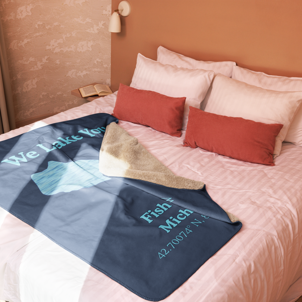 Fish Lake Sherpa Blanket