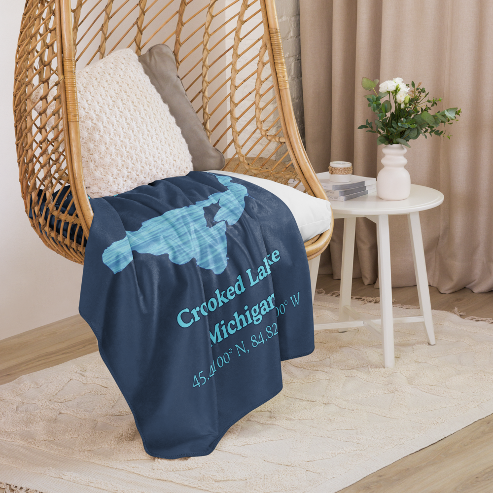 Crooked Lake  Sherpa Blanket