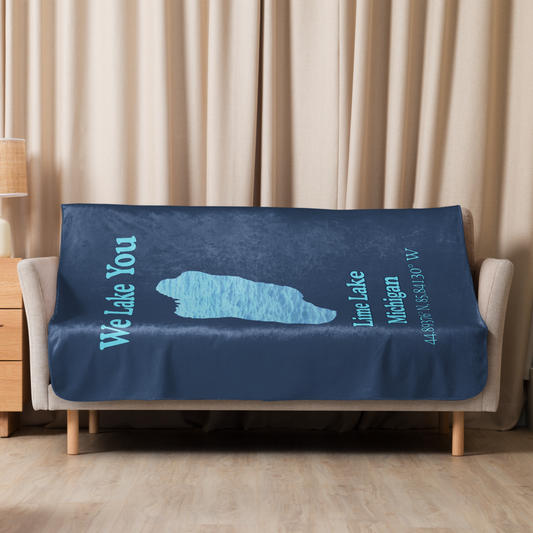 Lime Lake Sherpa Blanket