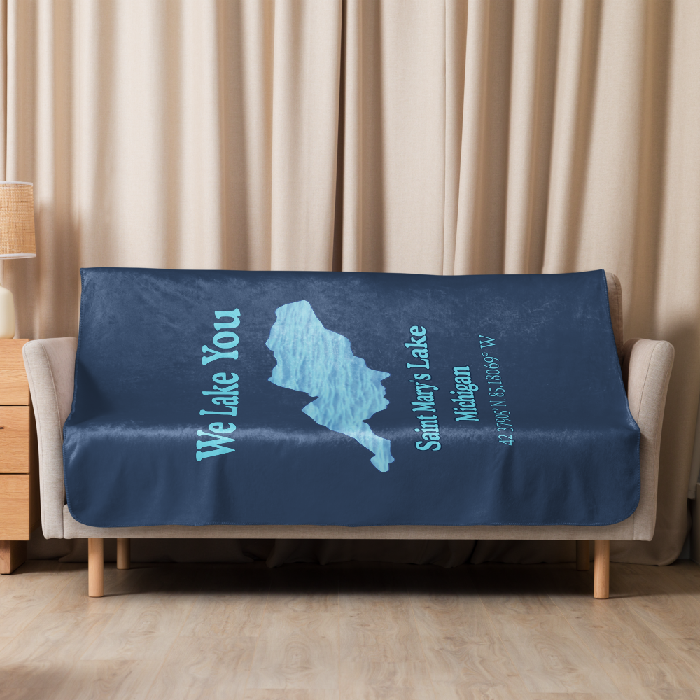 Saint Mary's Lake Sherpa Blanket