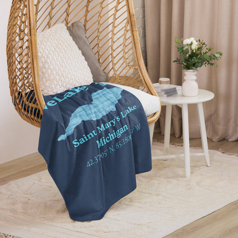 Saint Mary's Lake Sherpa Blanket