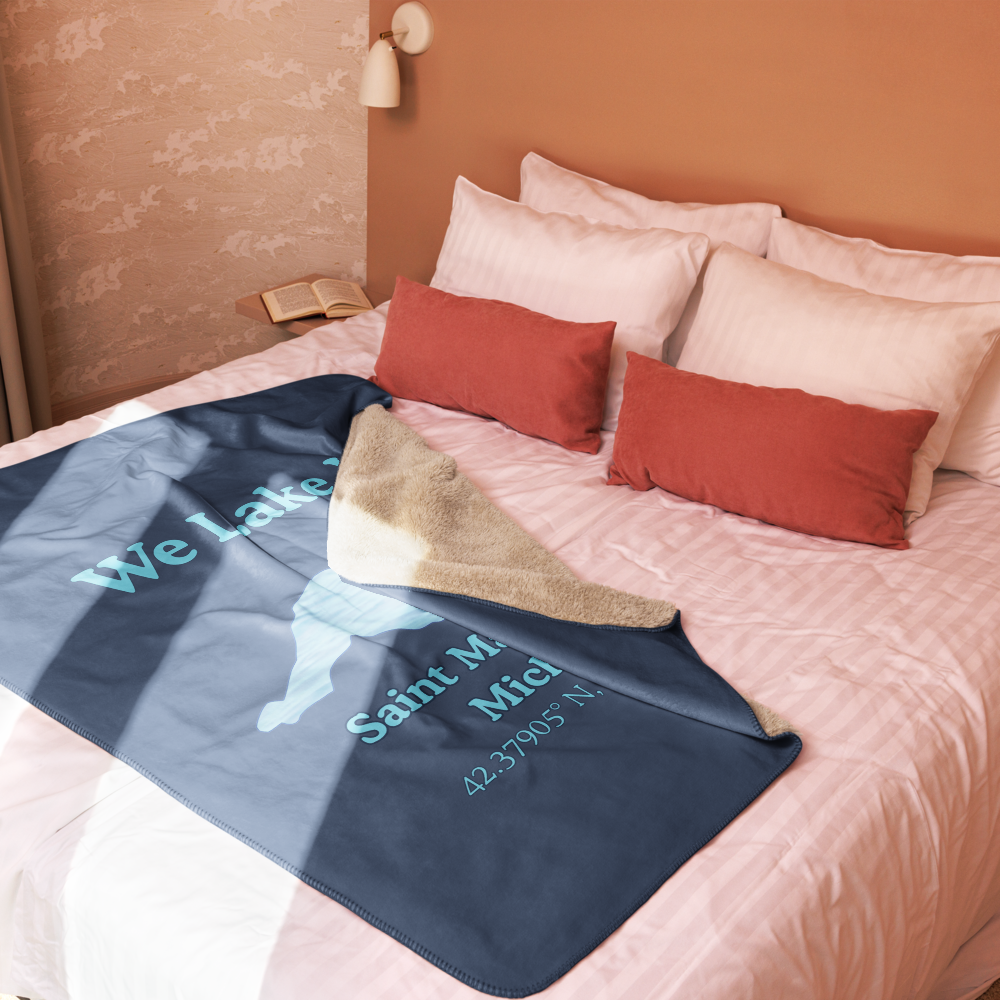 Saint Mary's Lake Sherpa Blanket