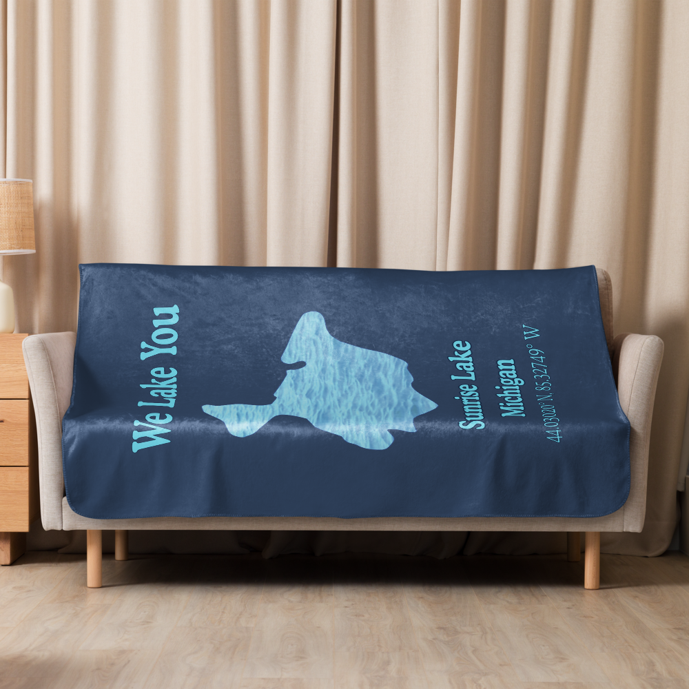 Sunrise Lake Sherpa Blanket