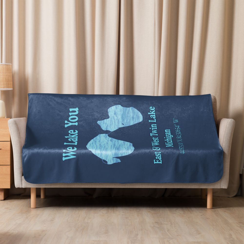 East & West Twin Lake Sherpa Blanket