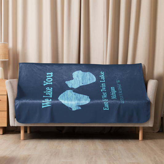 East & West Twin Lake Sherpa Blanket