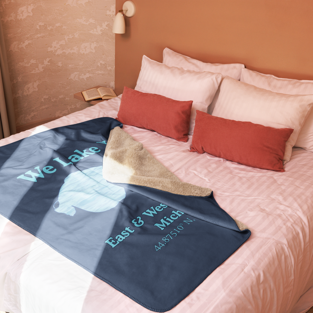 East & West Twin Lake Sherpa Blanket