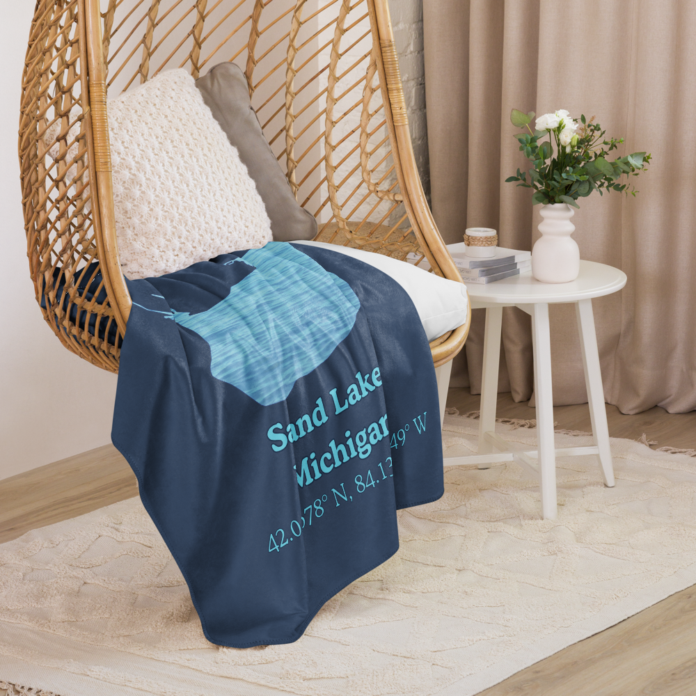 Sand Lake  Sherpa Blanket