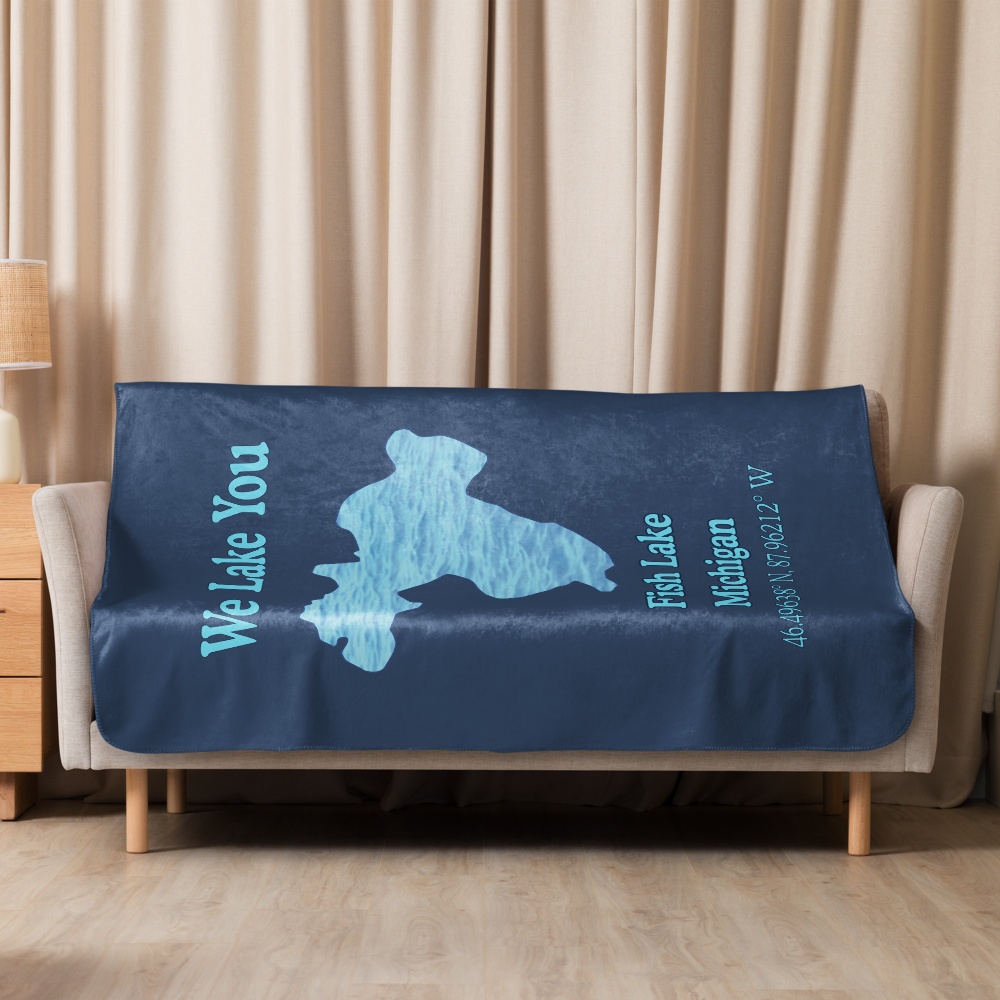 Fish Lake Sherpa Blanket