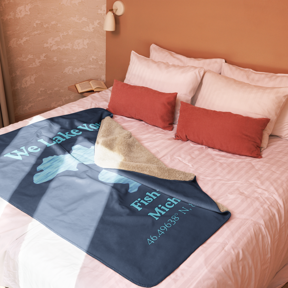 Fish Lake Sherpa Blanket
