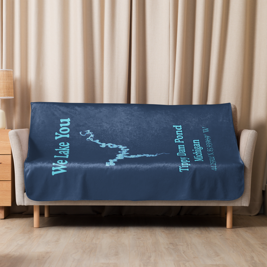 Tippy Dam Pond Sherpa Blanket