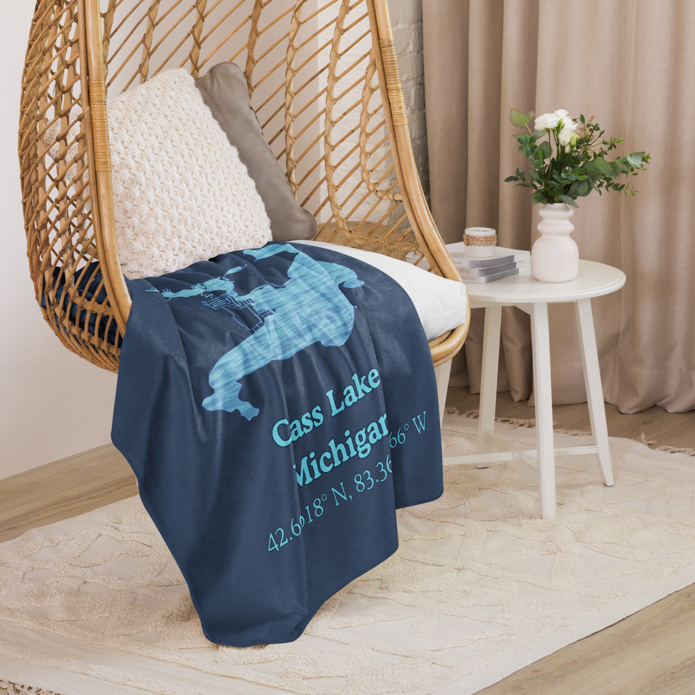 Cass Lake  Sherpa Blanket