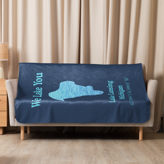 Lake Lansing Sherpa blanket