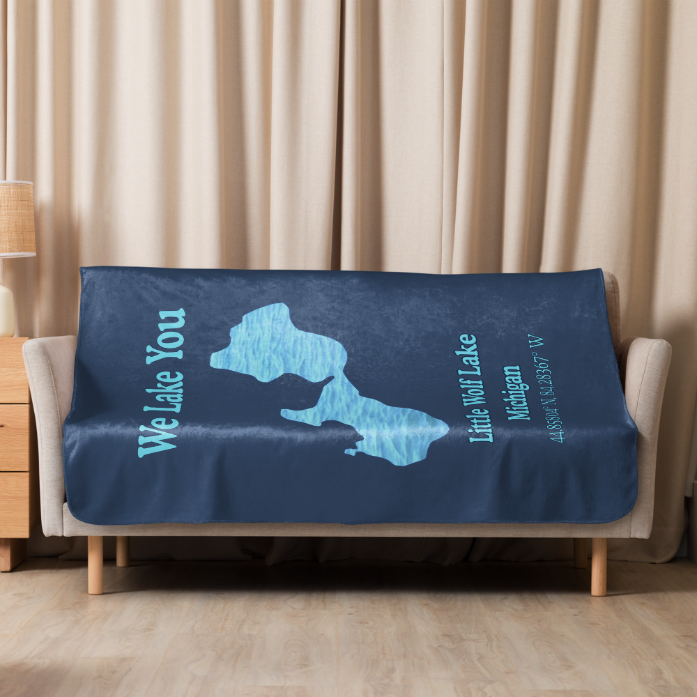 Little Wolf Lake Sherpa Blanket