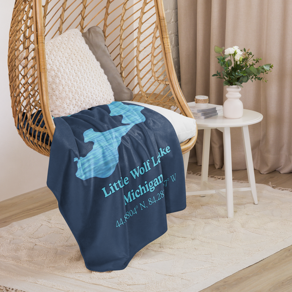 Little Wolf Lake Sherpa Blanket