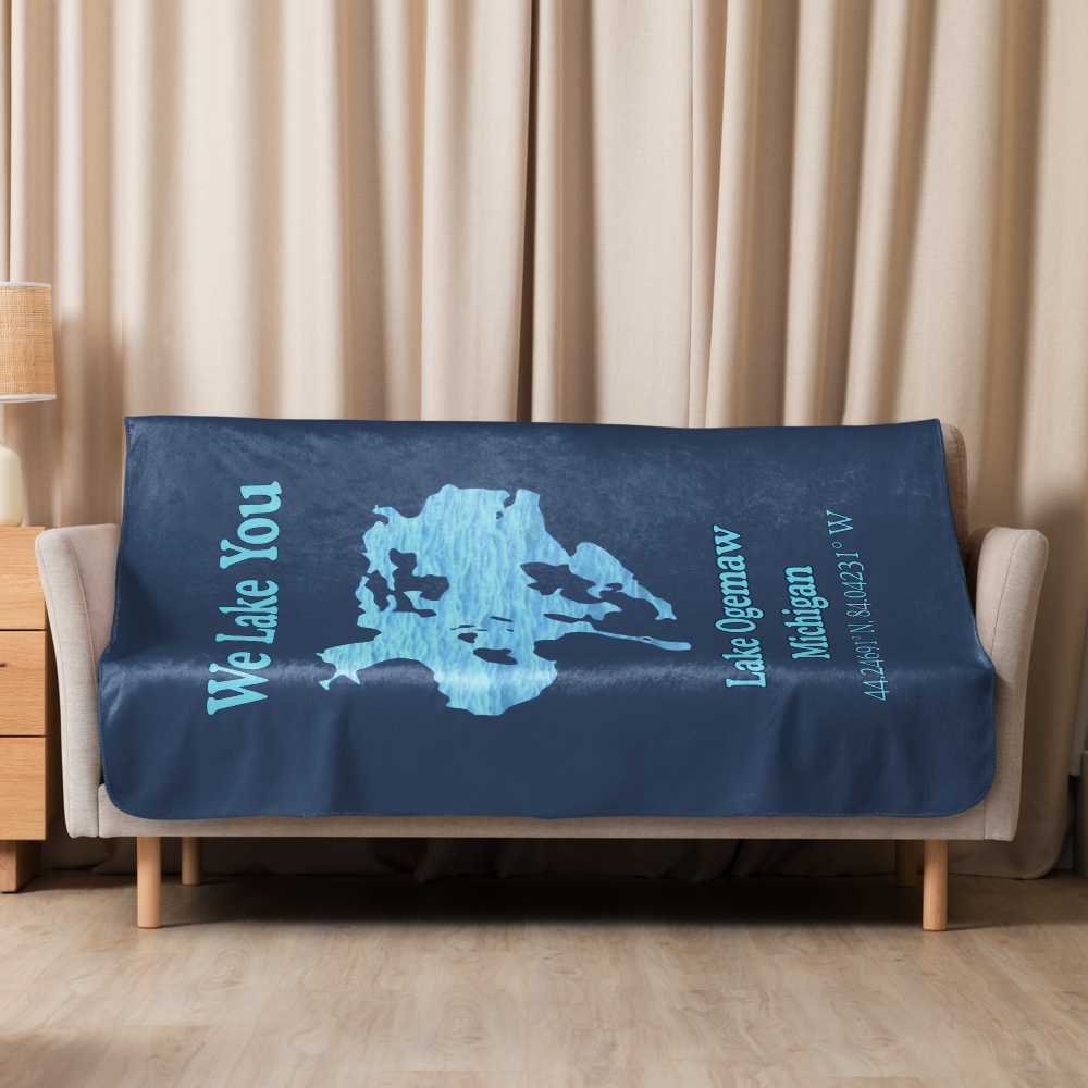 Lake Ogemaw Sherpa Blanket