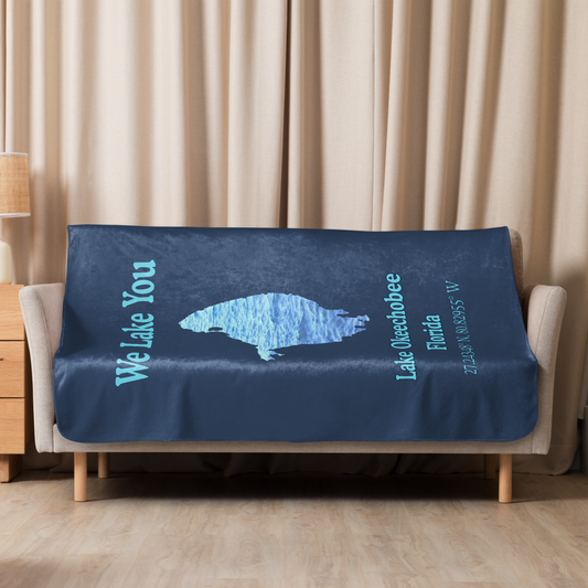 Lake Okeechobee Sherpa blanket