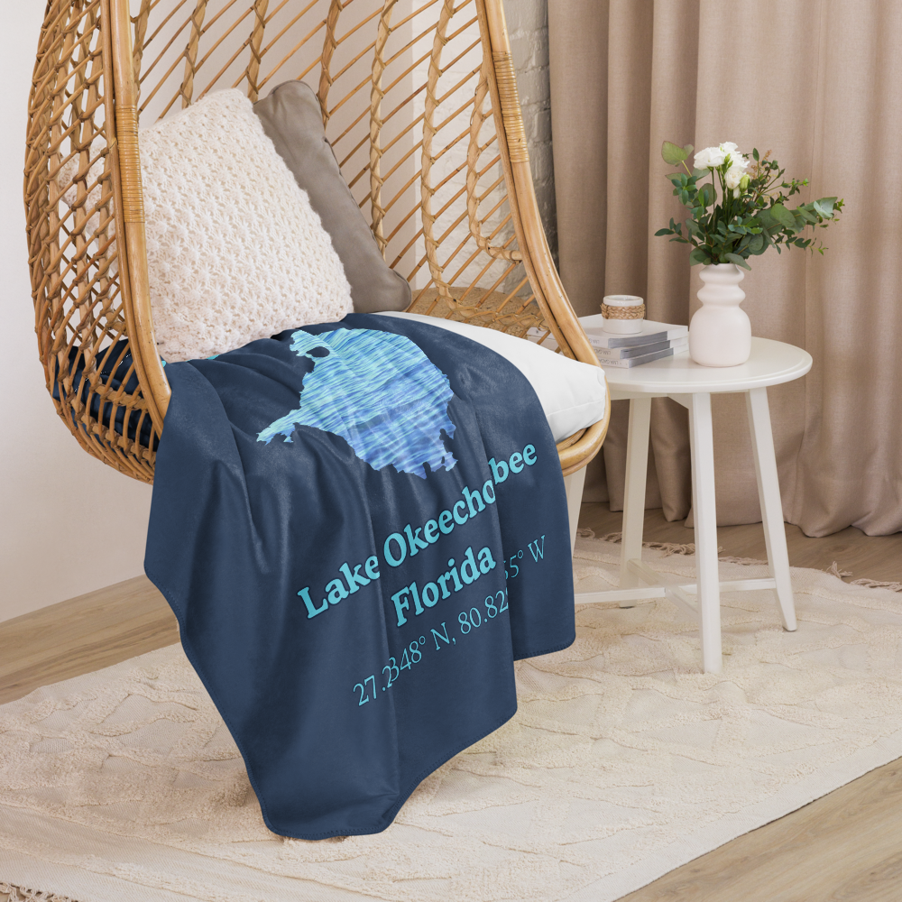 Lake Okeechobee Sherpa blanket