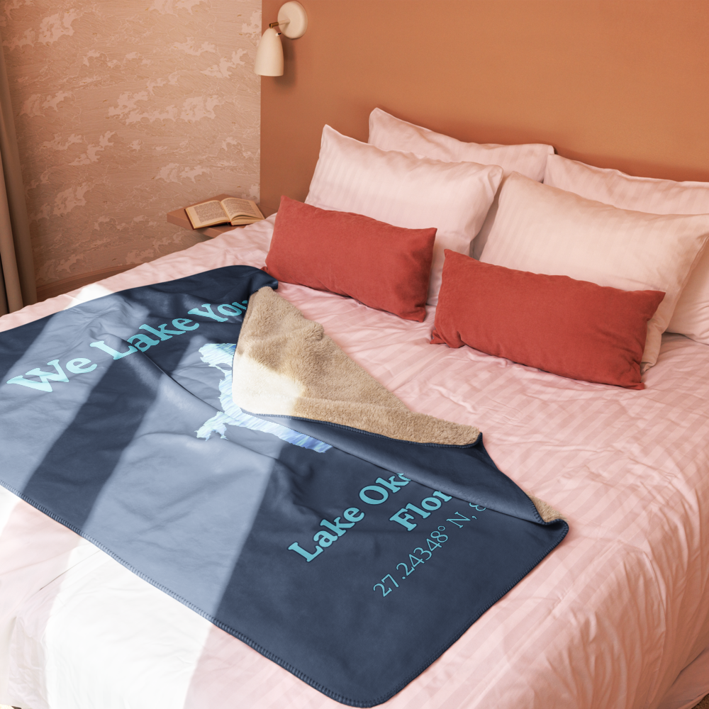 Lake Okeechobee Sherpa blanket