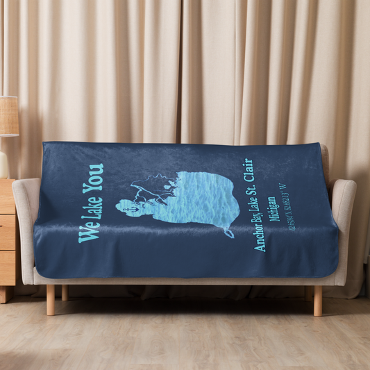 Anchor Bay, Lake St. Clair Sherpa Blanket