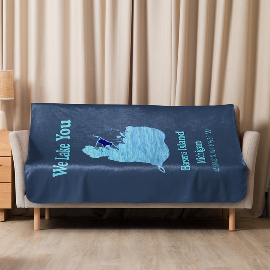 Harsens Island Sherpa Blanket