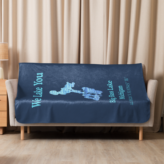 Big Bass Lake Sherpa Blanket