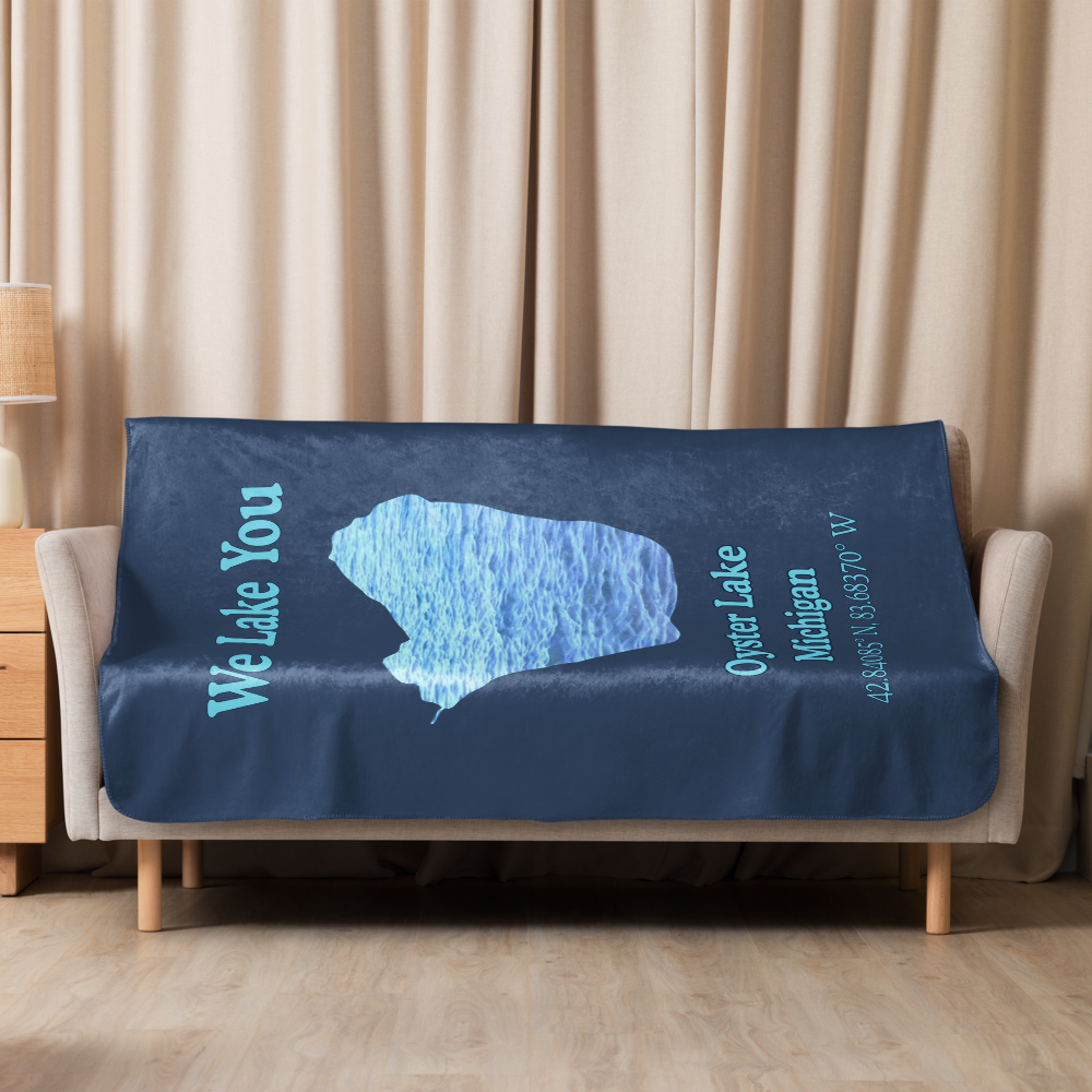 Oyster Lake Sherpa Blanket