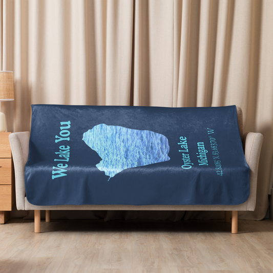 Oyster Lake Sherpa Blanket