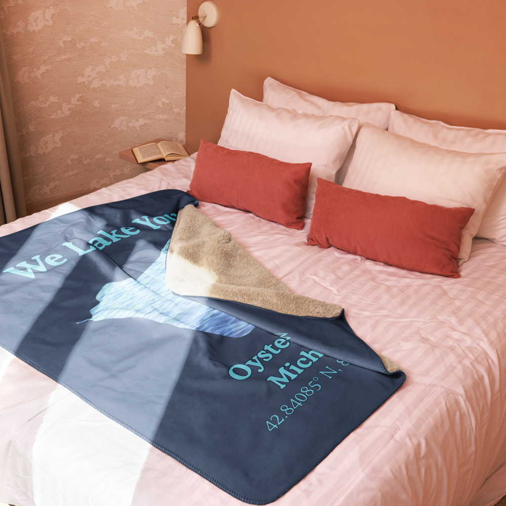 Oyster Lake Sherpa Blanket