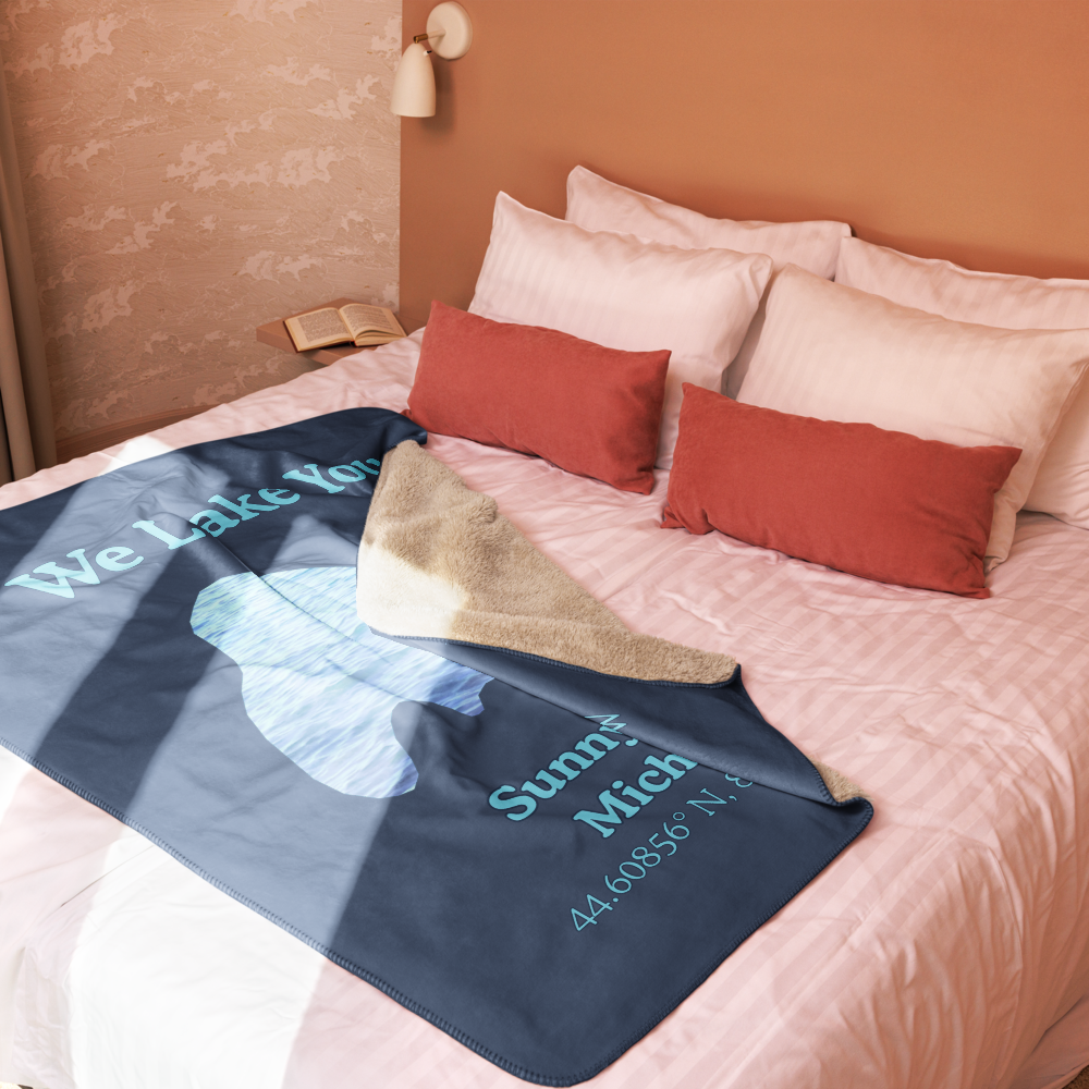 Sunny Lake Sherpa Blanket