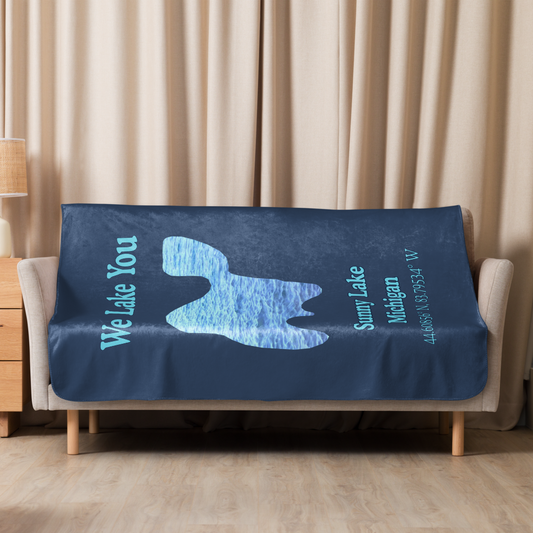 Sunny Lake Sherpa Blanket