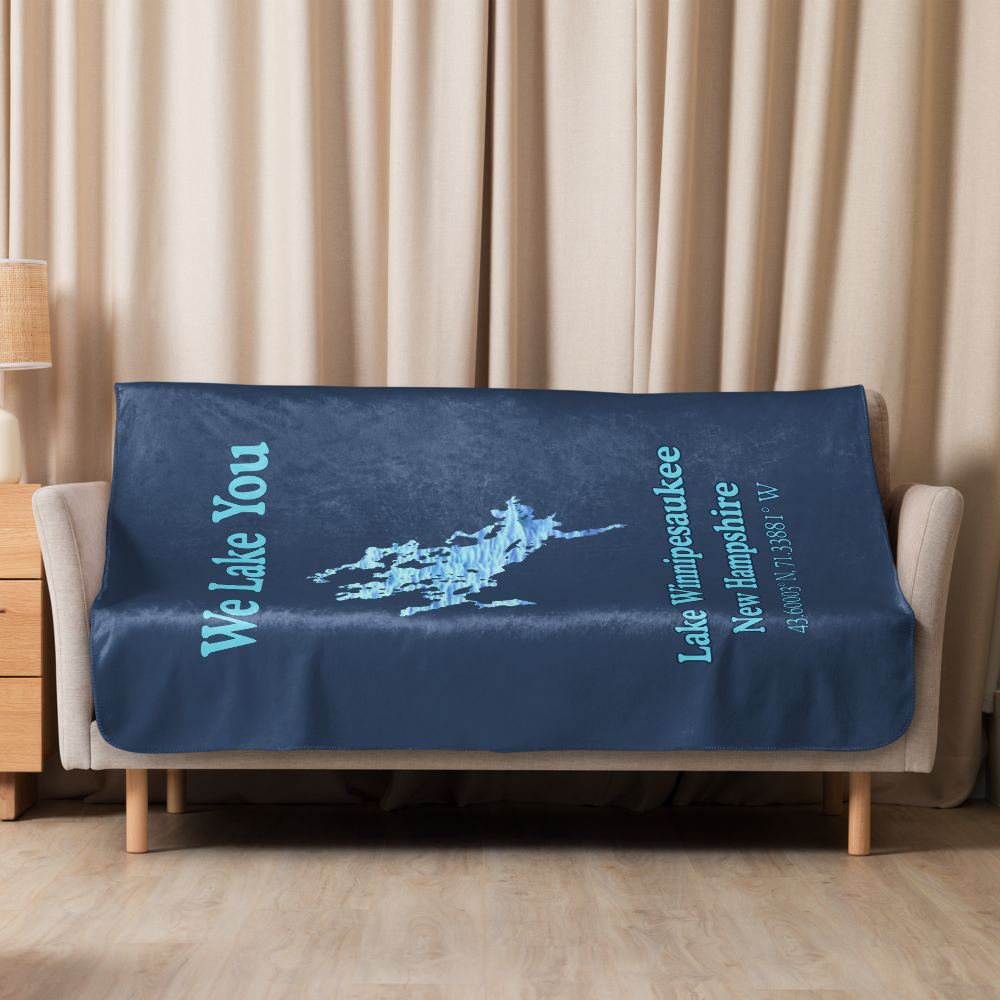 Lake Winnipesaukee Sherpa Blanket