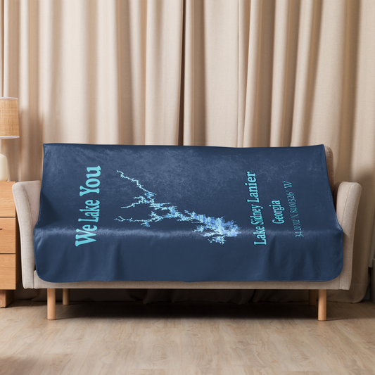 Lake Sidney Lanier Sherpa Blanket